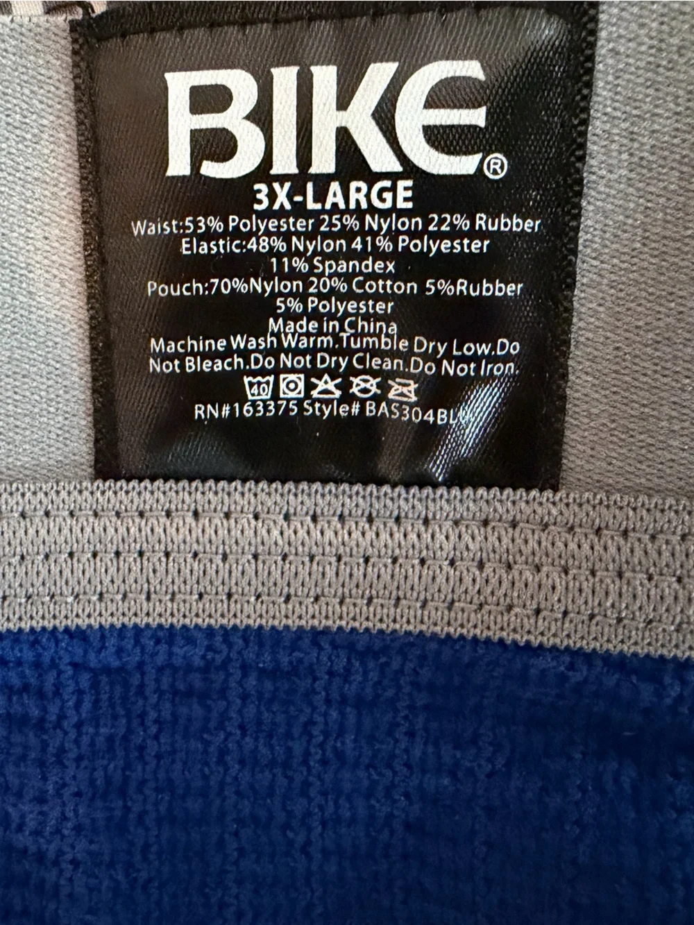BIKE Men's Royal Blue Jockstrap with Branded Waistband new